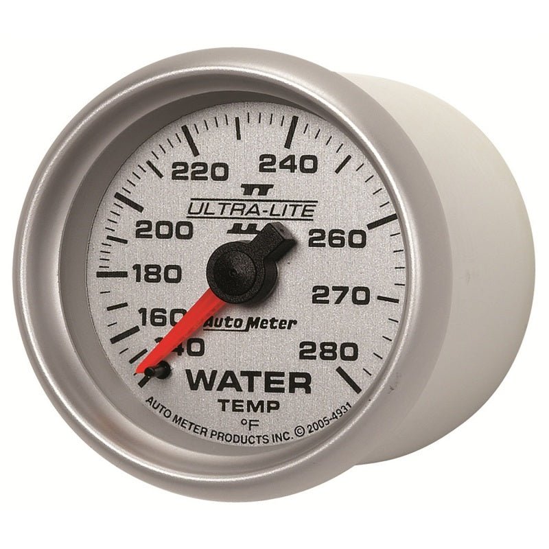 AutoMeter - Autometer Ultra-Lite II 52mm 140-280 Deg F Mechanical Water Temp Gauge - Demon Performance