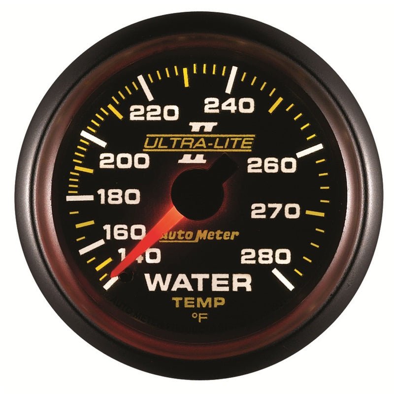 AutoMeter - Autometer Ultra-Lite II 52mm 140-280 Deg F Mechanical Water Temp Gauge - Demon Performance