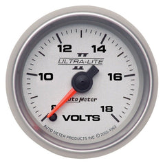 AutoMeter - Autometer Ultra-Lite II 52mm 18 Volt Digital Stepper Motor Voltmeter - Demon Performance