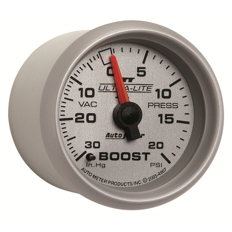 AutoMeter - Autometer Ultra-Lite II 52mm 30 in Hg/20 psi Mechanical Boost/Vacuum Gauge - Demon Performance