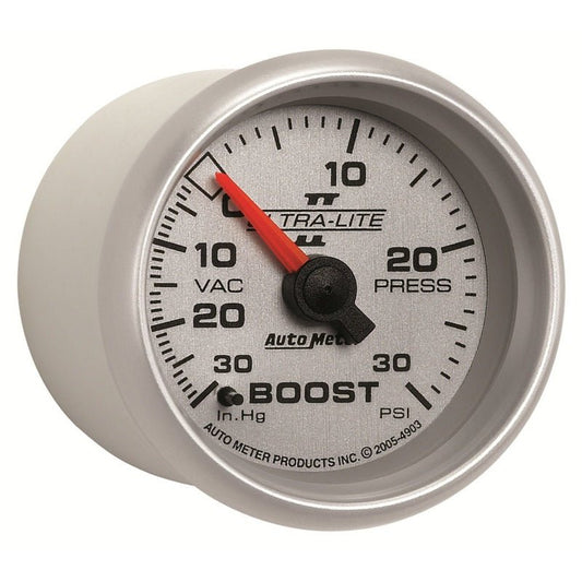 AutoMeter - Autometer Ultra-Lite II 52mm 30 PSI Mechanical Boost Gauge - Demon Performance