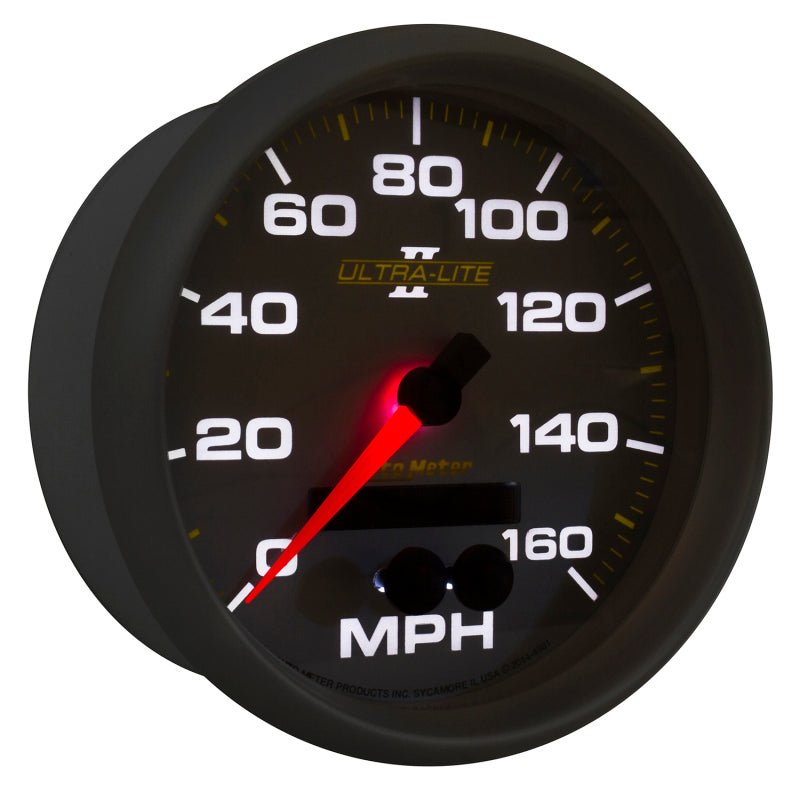 AutoMeter - Autometer Ultra-Lite II 5in 0-140MPH In-Dash Electronic GPS Programmable Speedometer - Demon Performance