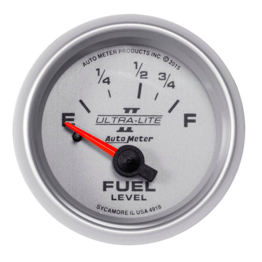 AutoMeter - Autometer Ultra-Lite II Gauge Fuel Level 2 1/16in 16e To 158f Elec Ultra-Lite II - Demon Performance