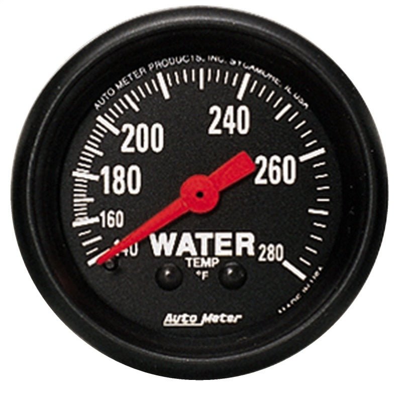 AutoMeter - Autometer Z Series 2 1/6inch 140-280 Degree F Mechanical Water Temperature Gauge - Demon Performance