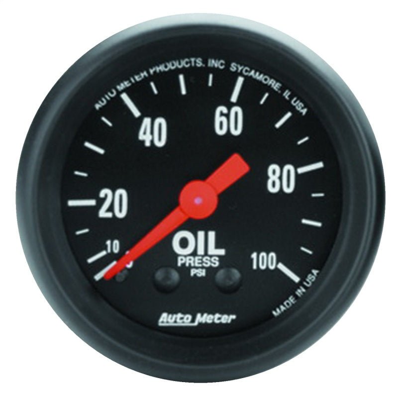 AutoMeter - Autometer Z Series 52mm 0-100 PSI Mechanical Oil Pressure Gauge - Demon Performance