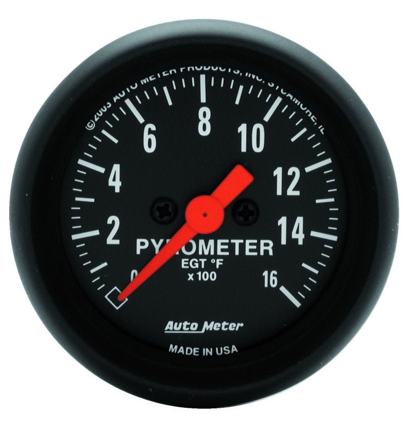 AutoMeter - Autometer Z-Series 52mm 0-1600 Def F Full Sweep Electronic Pyrometer Gauge - Demon Performance