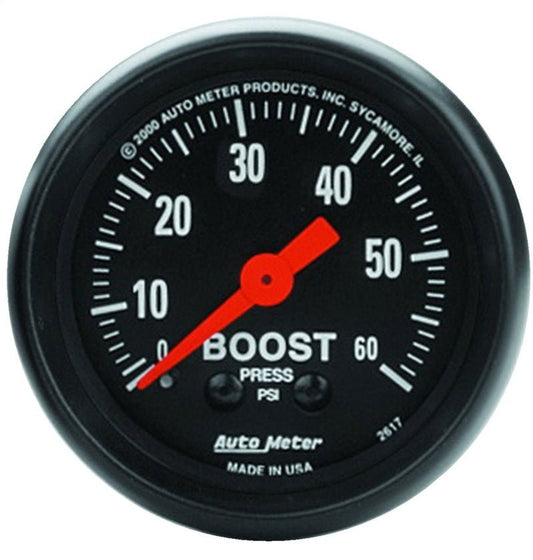 AutoMeter - Autometer Z Series 52mm 0-60 PSI Mechanical Boost Gauge - Demon Performance