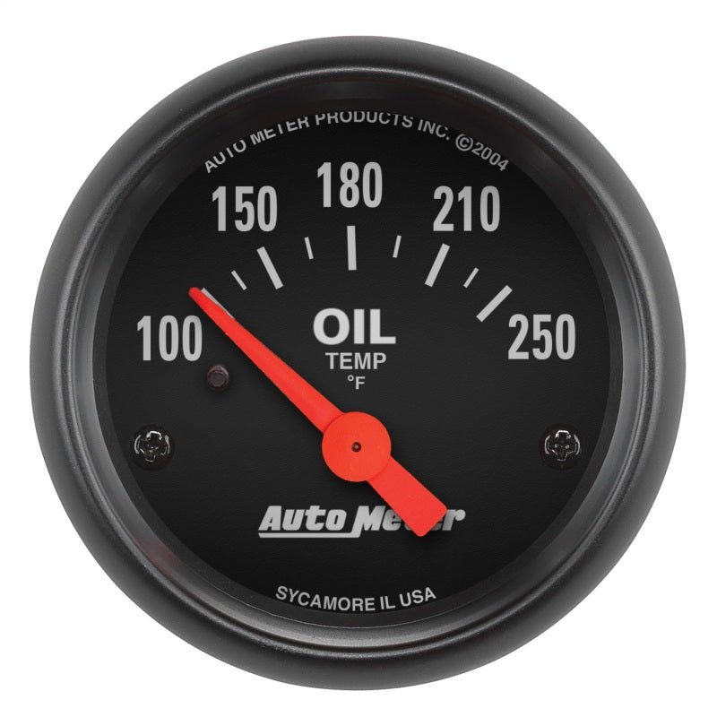 AutoMeter - Autometer Z-Series 52mm 100-250 Degrees F. SSE Oil Temp Gauge - Demon Performance