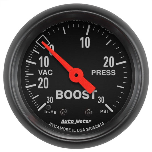 AutoMeter - Autometer Z Series 52mm 30 In Hg.-Vac. / 30 PSI Boost / Vacuum Gauge - Demon Performance