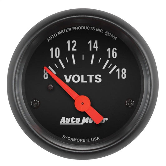 AutoMeter - Autometer Z-Series 52mm 8-18 Volts Volmeter Gauge - Demon Performance