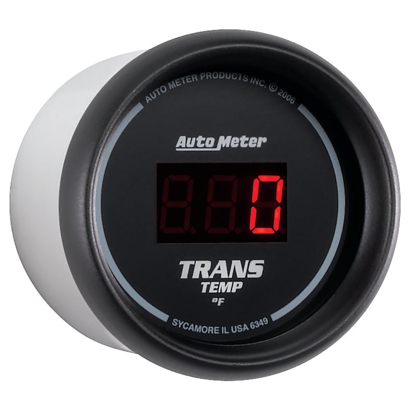 AutoMeter - Autometer Z Series 52mm Black Digital 0-300 Deg F Transmission Temperature Gauge - Demon Performance