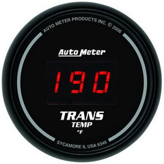 AutoMeter - Autometer Z Series 52mm Black Digital 0-300 Deg F Transmission Temperature Gauge - Demon Performance