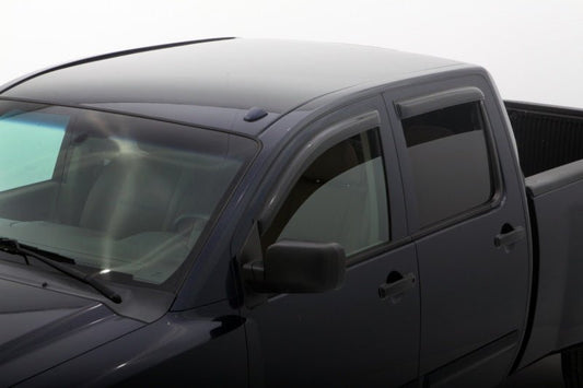 AVS - AVS 04-15 Nissan Titan Crew Cab Ventvisor Outside Mount Window Deflectors 4pc - Smoke - Demon Performance