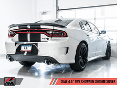 AWE Tuning - AWE Tuning 2015+ Dodge Charger 6.4L/6.2L SC Non-Resonated Touring Edition Exhaust - Silver Tips - Demon Performance