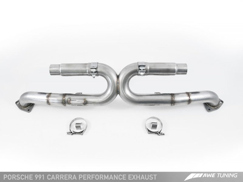 AWE Tuning - AWE Tuning 991 Carrera Performance Exhaust - Chrome Silver Tips - Demon Performance