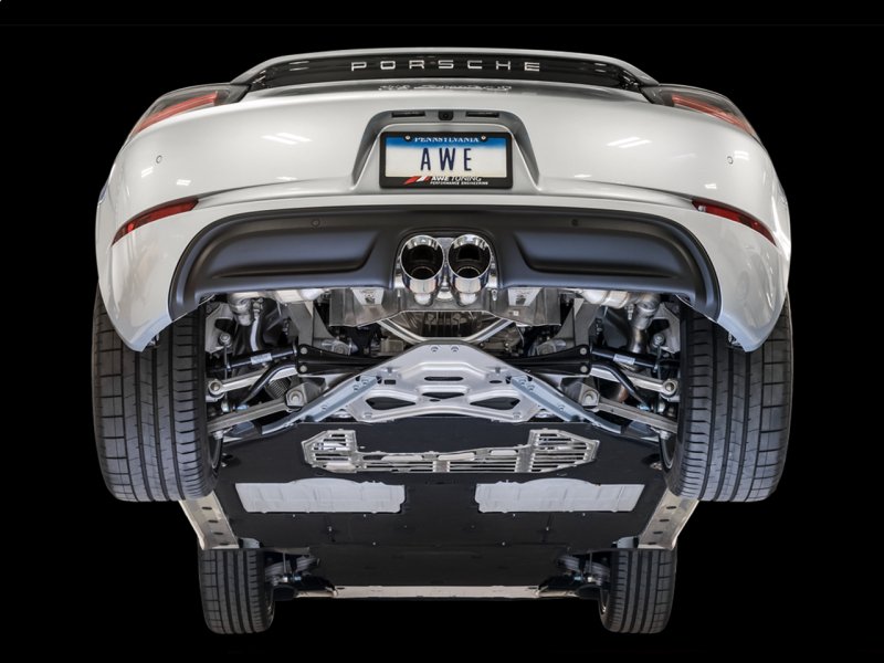 AWE Tuning - AWE Tuning Porsche 718 Boxster / Cayman Touring Edition Exhaust - Chrome Silver Tips - Demon Performance