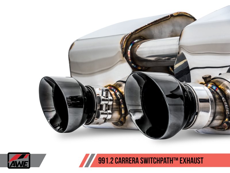 AWE Tuning - AWE Tuning Porsche 911 (991.2) Carrera / S SwitchPath Exhaust for PSE Cars - Diamond Black Tips - Demon Performance