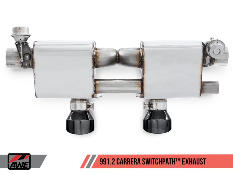 AWE Tuning - AWE Tuning Porsche 911 (991.2) Carrera / S SwitchPath Exhaust for PSE Cars - Diamond Black Tips - Demon Performance