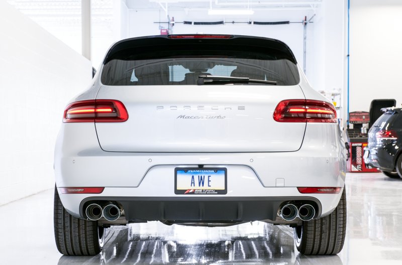 AWE Tuning - AWE Tuning Porsche Macan Touring Edition Exhaust System - Chrome Silver 102mm Tips - Demon Performance