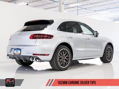 AWE Tuning - AWE Tuning Porsche Macan Touring Edition Exhaust System - Chrome Silver 102mm Tips - Demon Performance