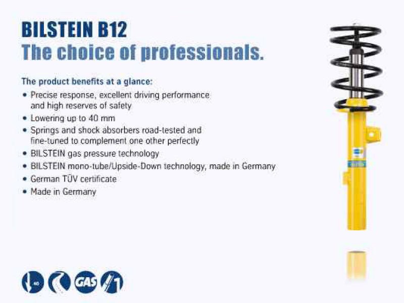 Bilstein - Bilstein B12 13-16 Porsche 911 Carrera 4 H6 3.4L/4S H6 3.8L Front and Rear Suspension Kit - Demon Performance