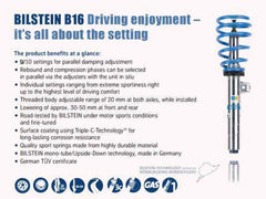 Bilstein - Bilstein B16 04-05 Porsche GT3 Front PSS9 Kit - Demon Performance