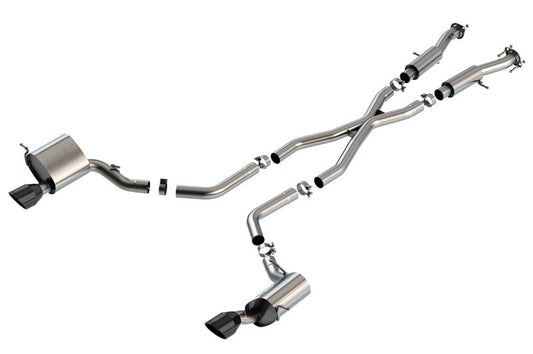 Borla - Borla 15-21 Jeep Grand Cherokee SRT 6.4L V8 AWD ATAK Cat-Back Exhaust System - Black Tips T-304SS - Demon Performance