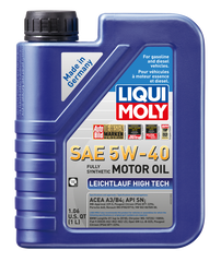 LIQUI MOLY 1L Leichtlauf (Low Friction) High Tech Motor Oil SAE 5W40