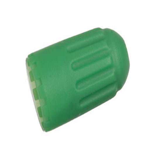 Schrader TPMS Plastic Green Sealing Snap-In Valve Cap - 100 Pack