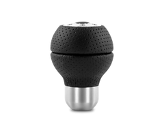 Momo Race Shift Knob - Black Airleather, Aluminum Insert