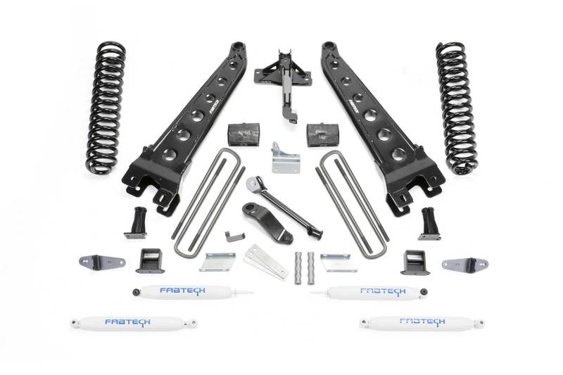 Fabtech - Fabtech 08-10 Ford F450/550 4WD 6in Rad Arm Sys w/Coils & Perf Shks - Demon Performance