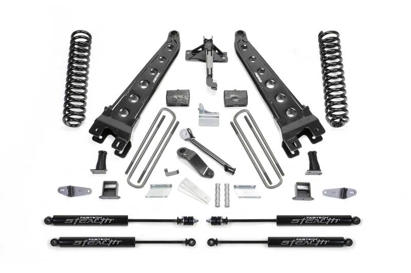 Fabtech - Fabtech 08-10Ford F450/550 4WD 6in Rad Arm Sys w/Coils & Stealth - Demon Performance