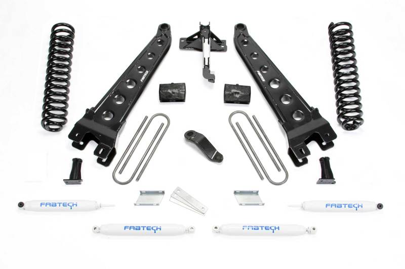 Fabtech - Fabtech 17 Ford F450/F550 4WD Diesel 6in Rad Arm Sys w/Coils & Perf Shks - Demon Performance