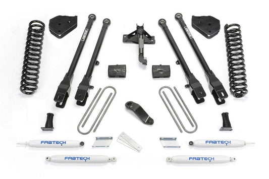 Fabtech - Fabtech 19-20 Ford F450/F550 4WD Diesel 6in 4Link Sys w/Coils & Perf Shks - Demon Performance