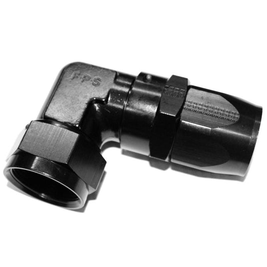 Fragola - Fragola -10AN x 90 Degree Low Profile Forged Hose End - Black - Demon Performance