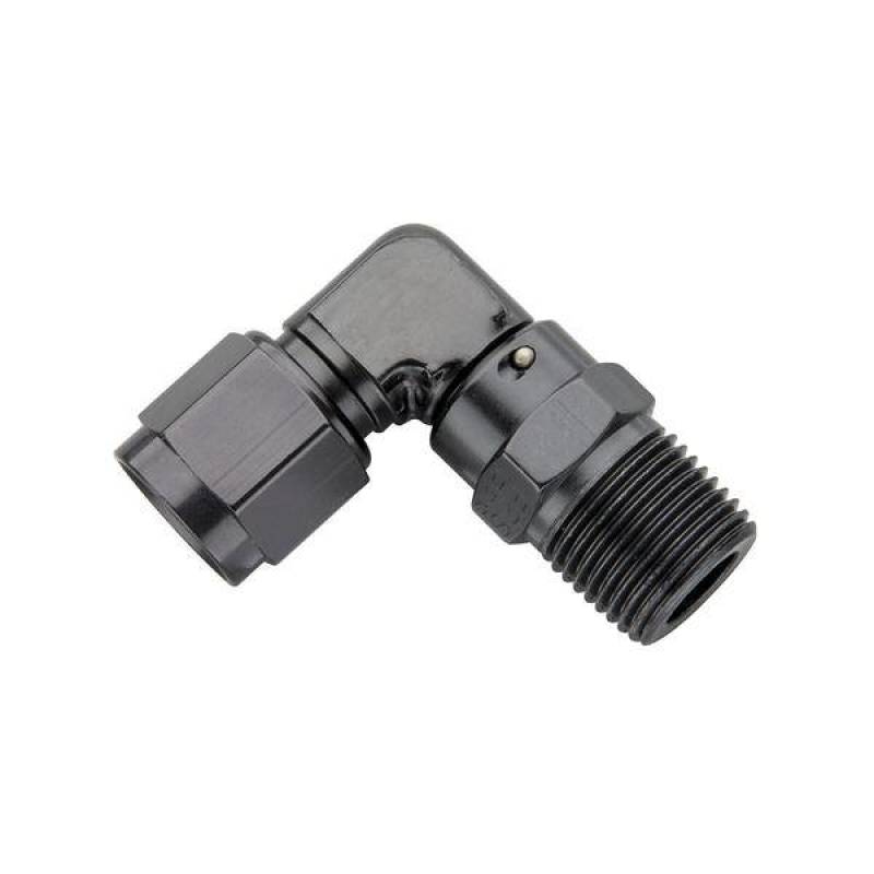 Fragola - Fragola -12AN Female Swivel To 1/2 NPT - 90 Degree - Black - Demon Performance