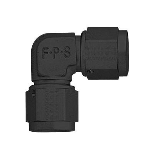 Fragola - Fragola -3AN x 90 Degree Female Coupler - Black - Demon Performance