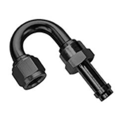 Fragola - Fragola -6AN 180 Degree EZ Street Hose End Black - Demon Performance