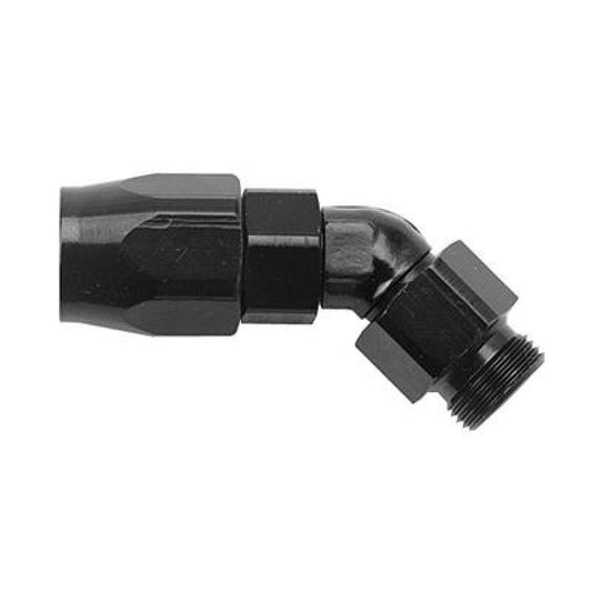 Fragola - Fragola -6AN x 45 Degree x 9/16-18 (6) Hose End - Black - Demon Performance