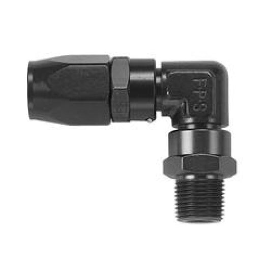 Fragola - Fragola -6AN x 90 Degree x 1/2 - 20 Hose End - Black - Demon Performance