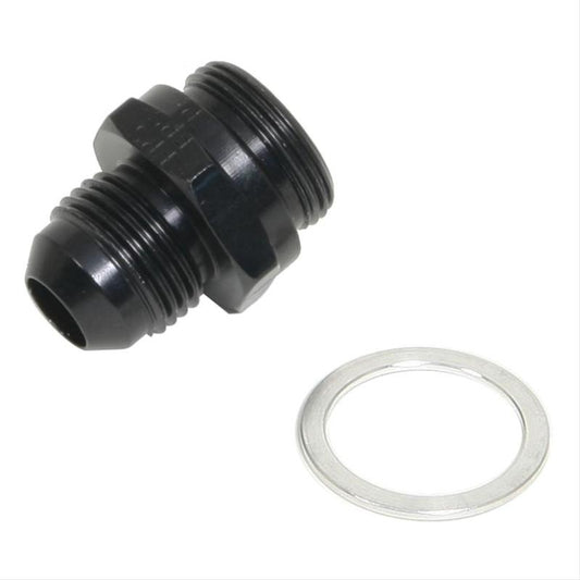 Fragola - Fragola -8AN x 7/8-20 Male Adapter-Dual Feed - Black - Demon Performance