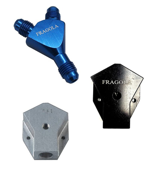 Fragola - Fragola Y-Fitting -10AN Male Inlet x -8AN Male Outlets Black - Demon Performance