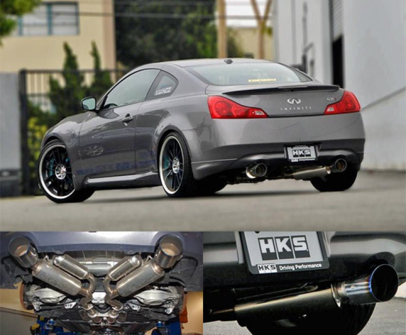 HKS - HKS 08 Infiniti G37 Coupe Dual Hi-Power Titanium Tip Catback Exhaust - Demon Performance