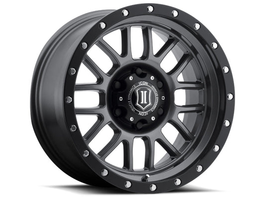 ICON - ICON Alpha 17x8.5 5x5 0mm Offset 4.75in BS 71.5mm Bore Gun Metal Wheel - Demon Performance