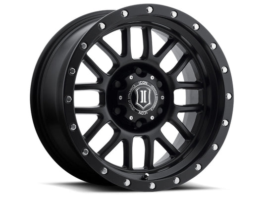 ICON - ICON Alpha 17x8.5 5x5 0mm Offset 4.75in BS 71.5mm Bore Satin Black Wheel - Demon Performance