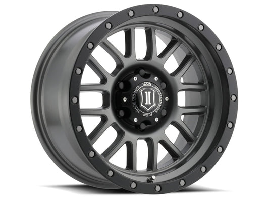 ICON - ICON Alpha 17x8.5 5x5 0mm Offset 4.75in BS 71.5mm Bore Titanium Wheel - Demon Performance