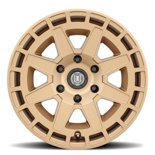 ICON - ICON Compass 17x8.5 5x5 -6mm Offset 4.5in BS Satin Brass Wheel - Demon Performance