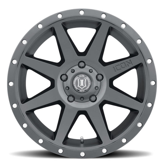 ICON - ICON Rebound 20x9 -12mm Offset 5x5 BP 4.5in BS 71.5mm Bore Satin Black Wheel - Demon Performance