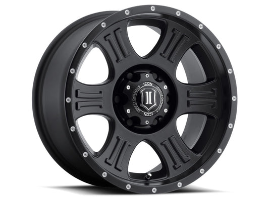 ICON - ICON Shield 17x8.5 5x5 0mm Offset 4.75in BS 71.5mm Bore Satin Black Wheel - Demon Performance