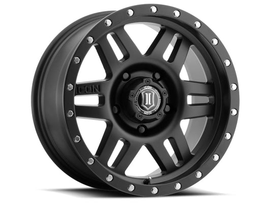 ICON - ICON Six Speed 17x8.5 5x5 -6mm Offset 4.5in BS 94mm Bore Satin Black Wheel - Demon Performance